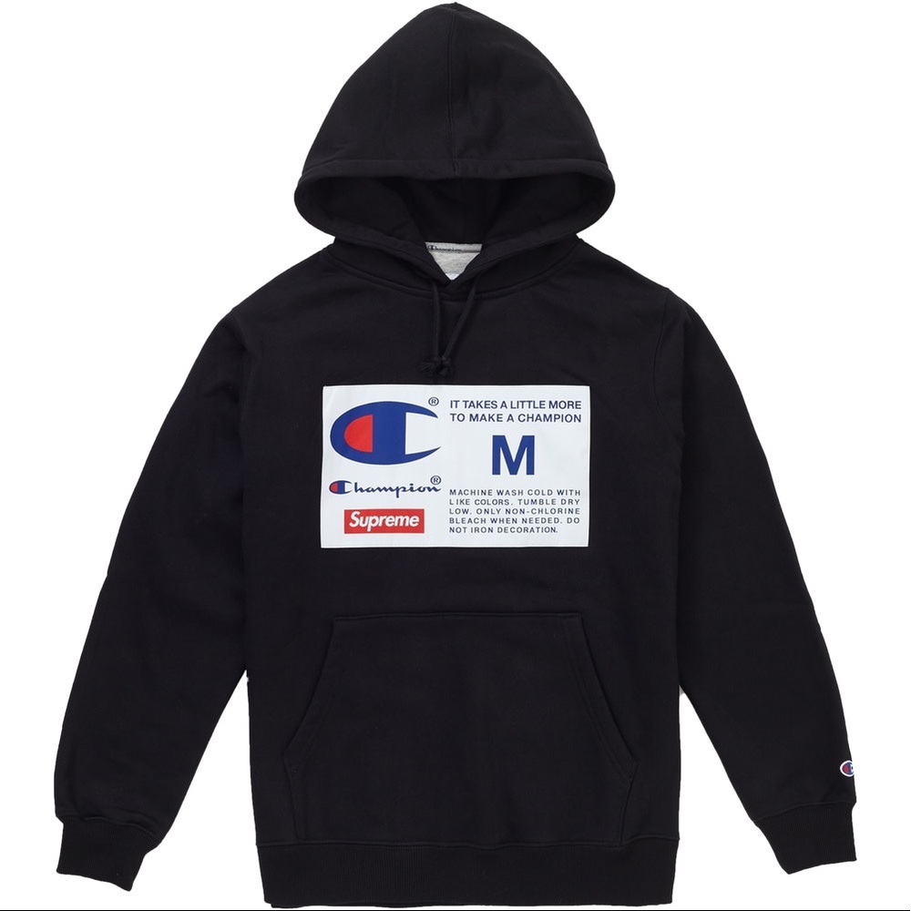 supreme x champion hoodie